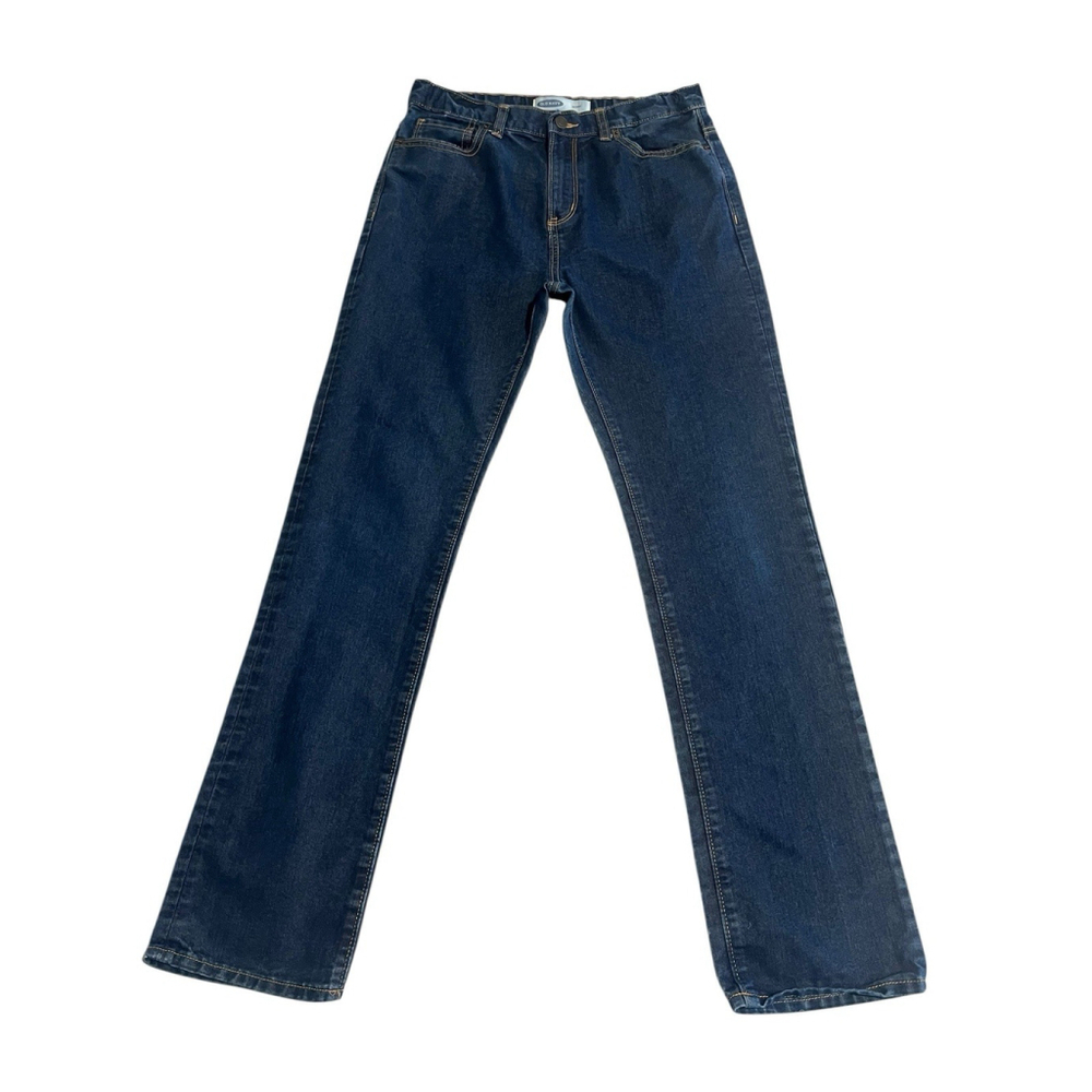 Old Navy Boys Jeans Youth Size 18 Dark Blue Skinny Straight